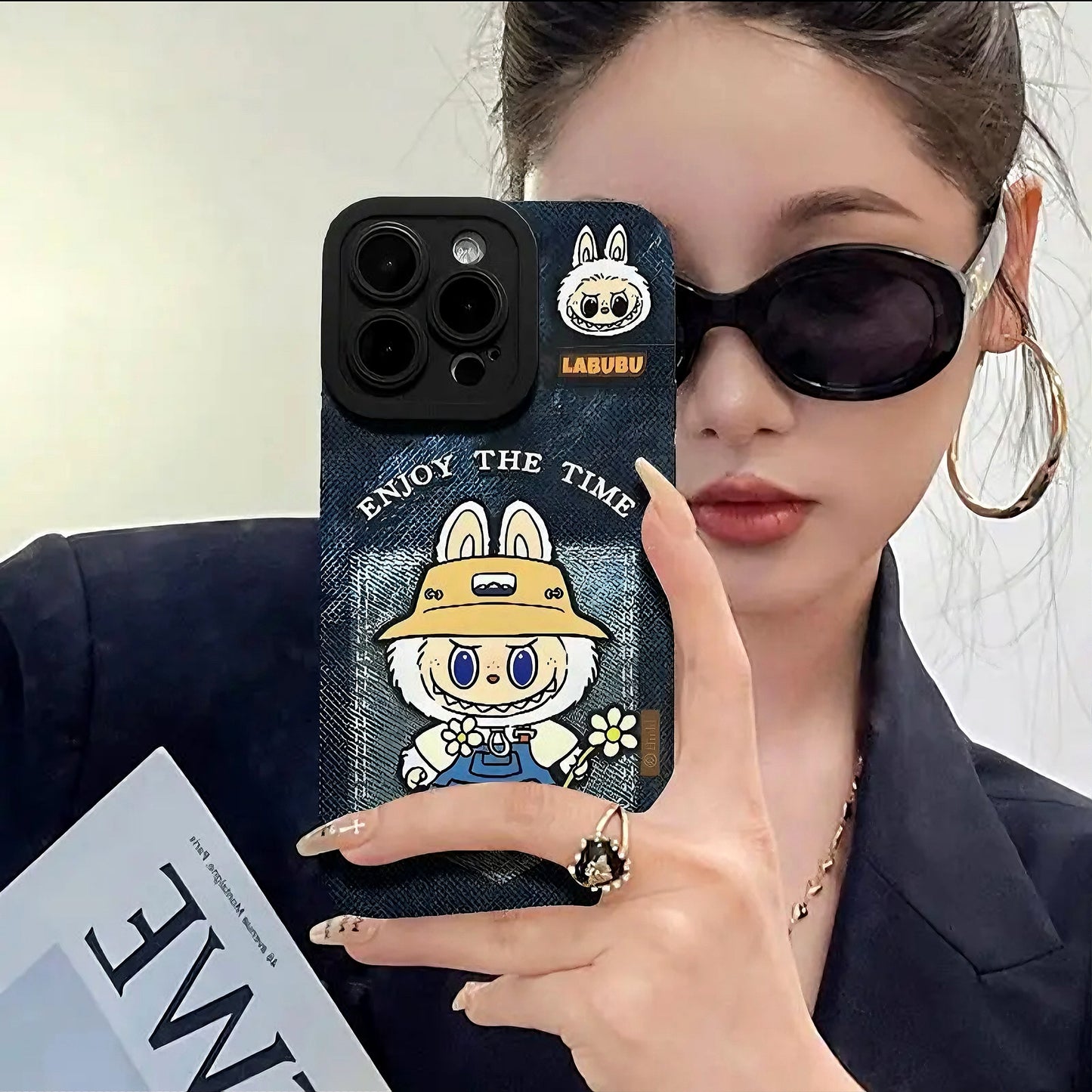 Labubu Denim Blue Phone Case